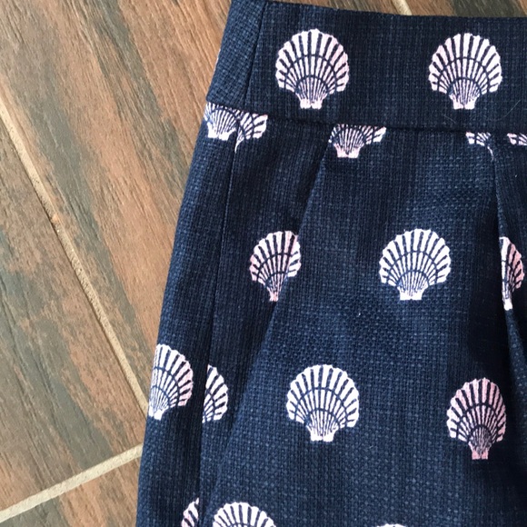 J. Crew pleated mini skirt with shell pattern - Picture 2 of 4